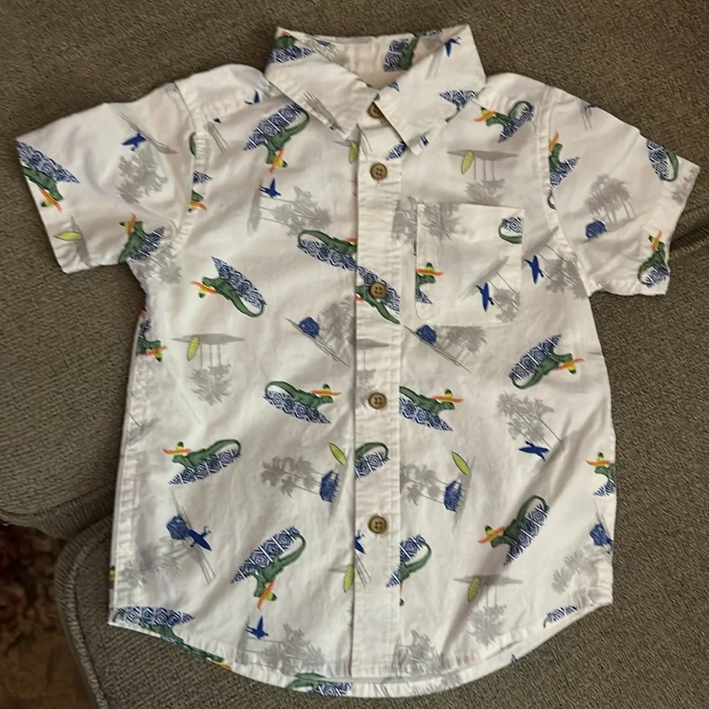 3 The Children’s Place Button Down Toddler Boys Shirts Size 3T